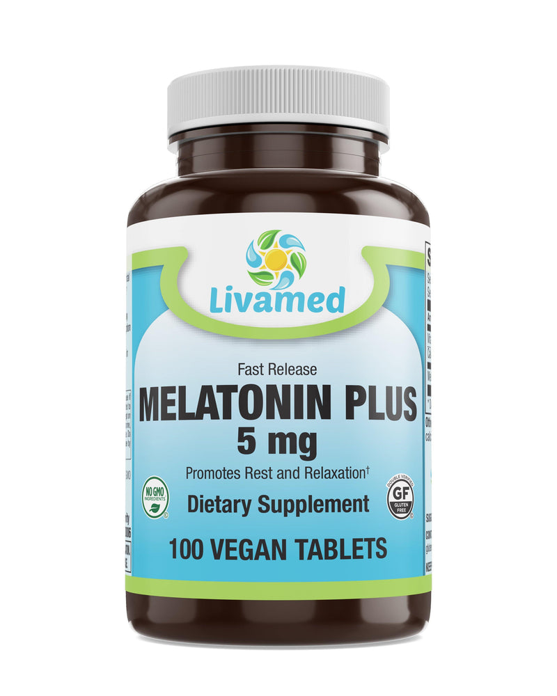 Livamed - Melatonin Plus 5 mg Veg Tabs 100 Count - Vitamins Emporium