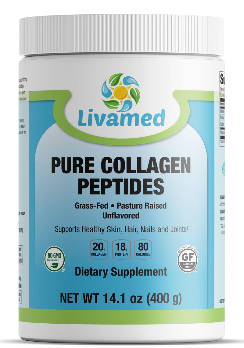 Livamed - Pure Collagen Peptides- Grass Fed & Pasture Raised 14.1 oz Count - Vitamins Emporium