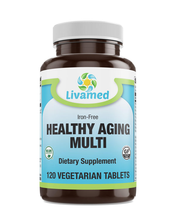 Livamed - Healthy Aging Multi Iron Free Veg Tabs 120 Count - Vitamins Emporium