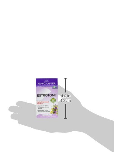 New Chapter Menopause Supplement Estrotone with Evening Primrose Oil + Black Cohosh for Hormone Health Vegetarian Capsule, 60 Count