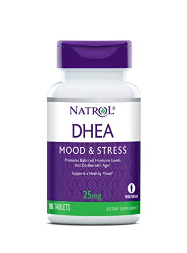 Natrol DHEA Tablets, Promotes Balanced Hormone Levels, 25mg, 90-Count