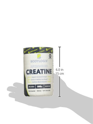 Bodylogix Micronized Creatine Monohydrate Powder, NSF Certified, Unflavored, 300g