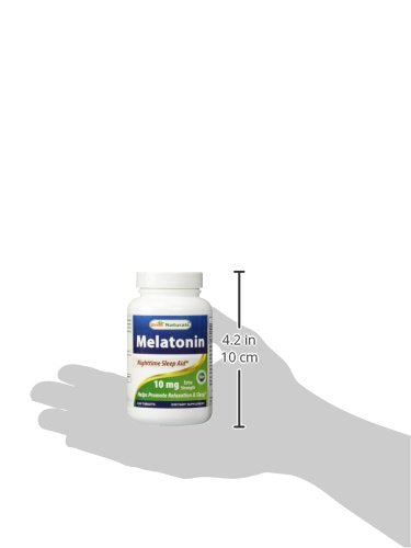Best Naturals Melatonin 10mg (Non-GMO) Tablets - Helps Promote Relaxation & Sleep - 120 Count