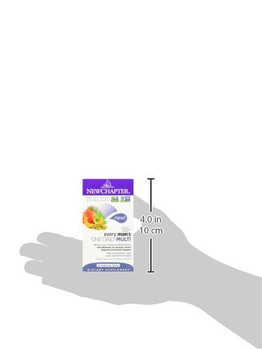 New Chapter Multivitamin for Men 50 Plus - Every Man's One Daily 55+ with Fermented Probiotics + Whole Foods + Astaxanthin + Organic Non-GMO Ingredients -24ct