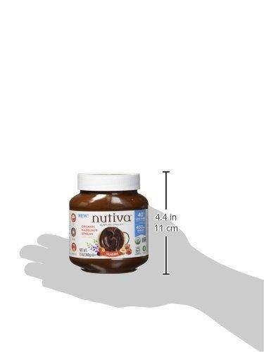 Nutiva Certified Organic, non-GMO, Vegan Hazelnut Spread with Cocoa, Chia and Flaxseed, Classic Chocolate, 13-ounces - Vitamins Emporium
