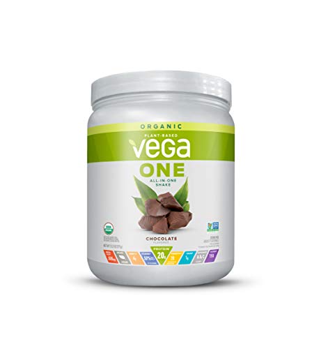 Vega One Organic Meal Replacement Plant Based Protein Powder, Chocolate - Vegan, Vegetarian, Gluten Free, Dairy Free with Vitamins, Minerals, Antioxidants and Probiotics (9 Servings, 13.2oz)