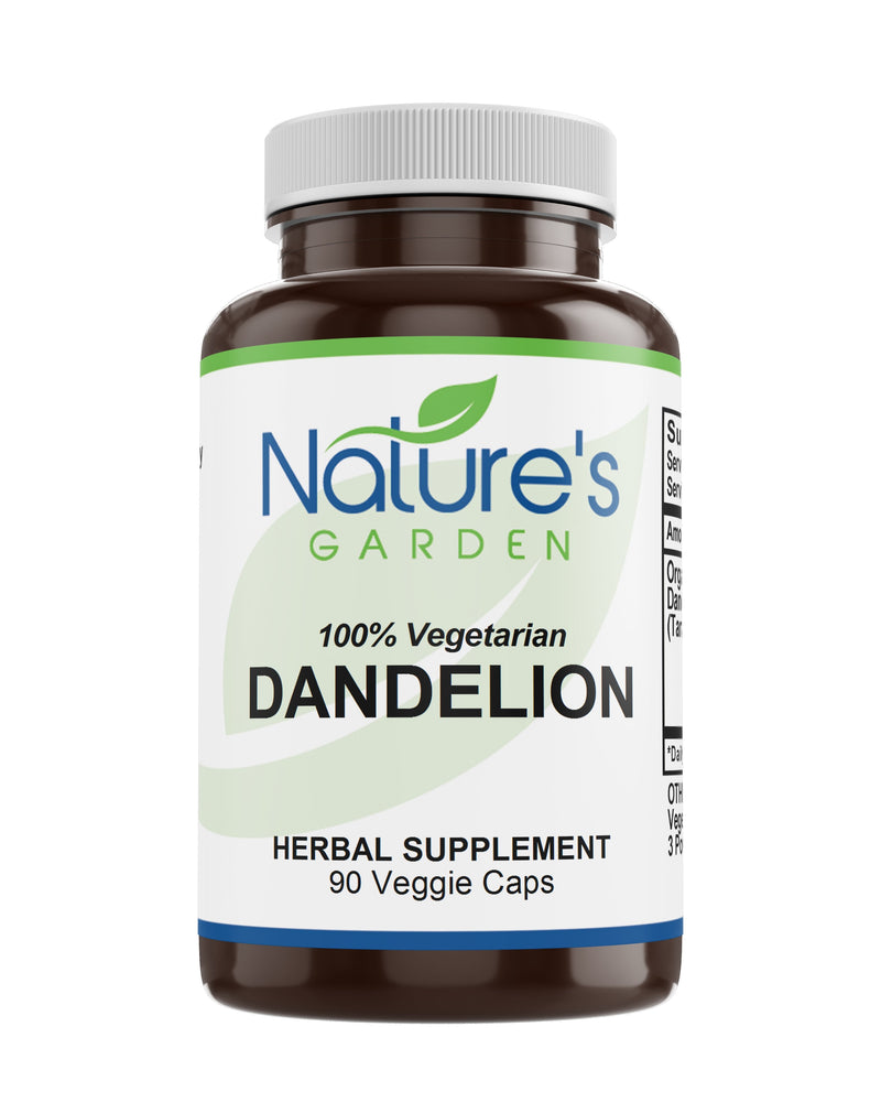 Dandelion Root Supplement - 90 Veggie Caps with Organic Dandelion Root Powder