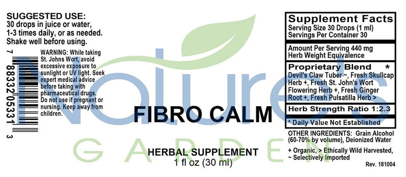 FIBRO CALM (previously FM) - 1 oz Liquid Herbal Formula
