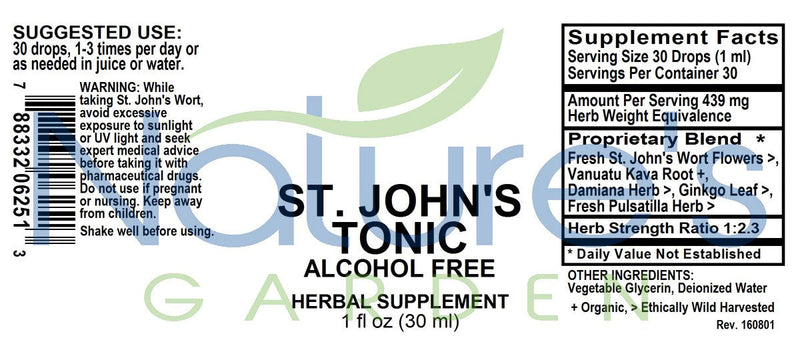 St. John's Tonic /Mood-Aid Alcohol-Free 1 oz