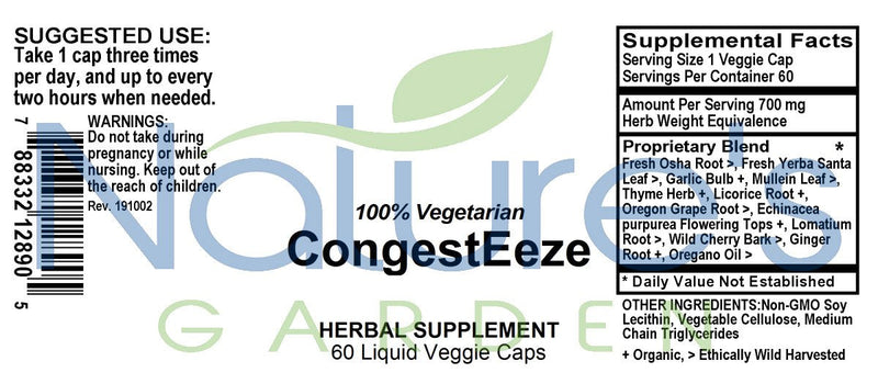 CONGEST-EEZE  - 60 Liquid Veggie Caps