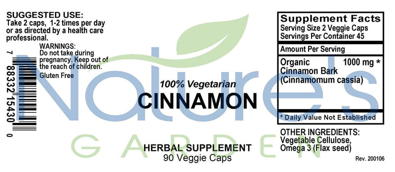 Cinnamon - 90 Veggie Caps