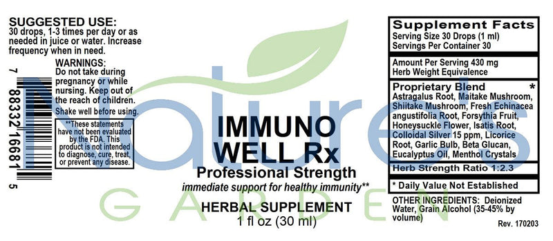 IMMUNO WELL Rx - 1 oz Liquid Herbal Formula