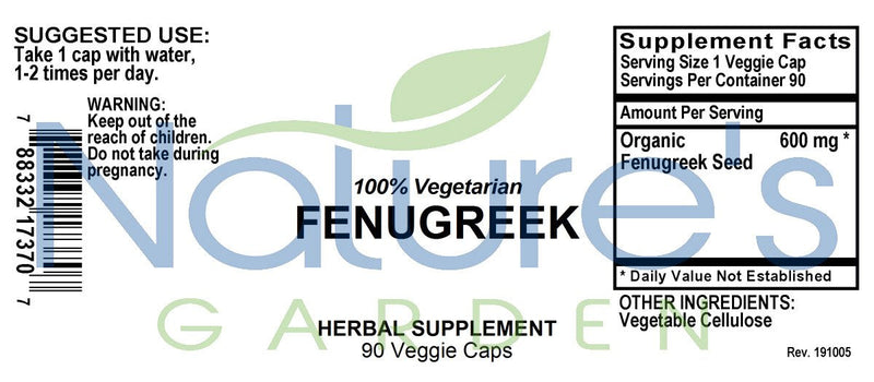 Fenugreek  - 90 Veggie Caps