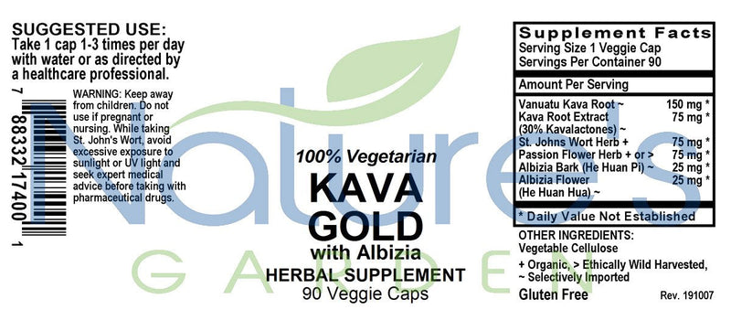 Kava Gold w/ Albizzia  - 90 Veggie Caps