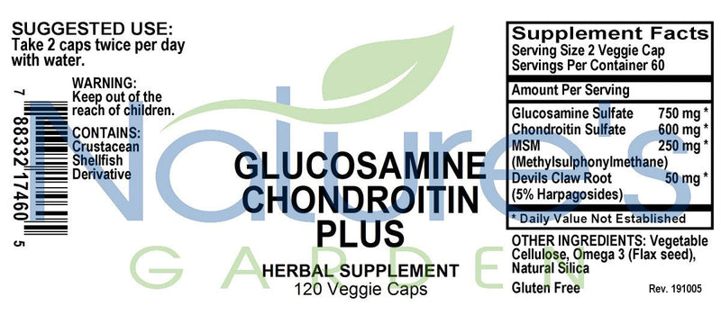 Glucosamine / Chondroitin  - 120 Veggie Caps