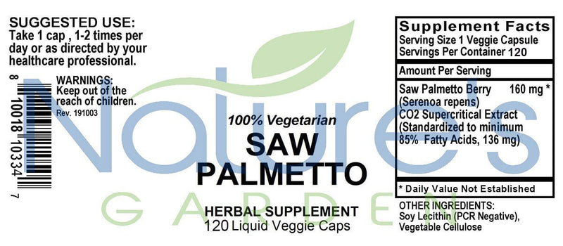 Saw  Palmetto  - 120 Liquid Veggie Caps