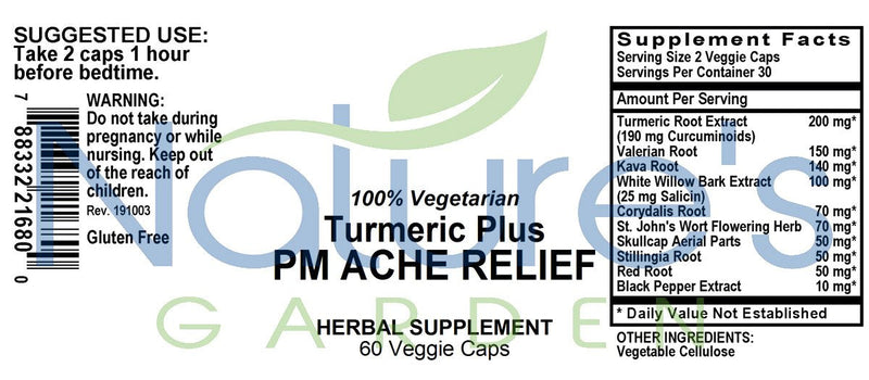 Turmeric Plus PM Ache Relief - 60 Veggie Caps