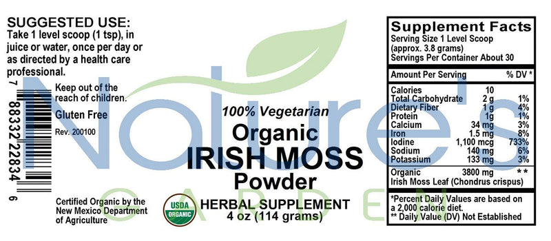 Irish Moss Organic Powder  4 oz