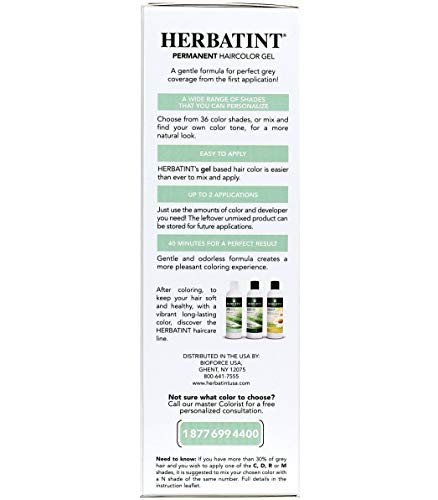 Herbatint Permanent Haircolor Gel 8C, Light Ash Blonde, 4.56 Fl Oz