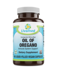 Livamed - Oil of Oregano Liquid Filled Veg Caps 60 Count - Vitamins Emporium