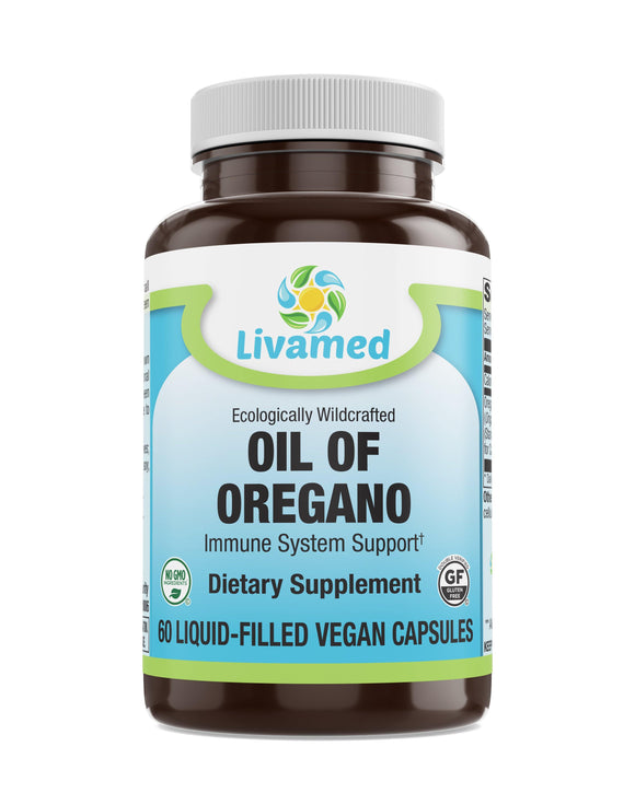 Livamed - Oil of Oregano Liquid Filled Veg Caps 60 Count - Vitamins Emporium