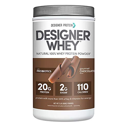 Designer Protein Whey Protein Powder, Non GMO, Made in USA Gourmet Chocolate Chocolate 2 Pound 32 Ounce