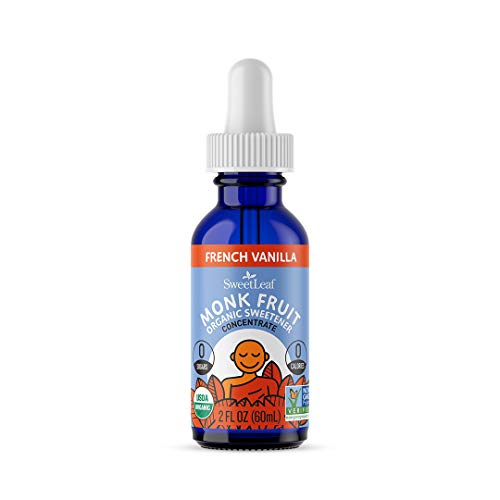 SweetLeaf Organic Monk Fruit Liquid French Vanilla Flavored Sweetener, 2 Ounce