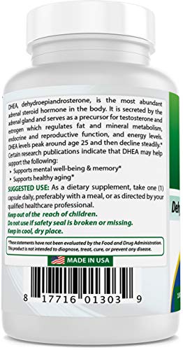 Best Naturals, Micronized DHEA 25 mg 180 Capsules
