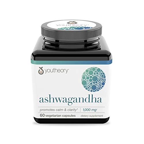 Youtheory Ashwagandha 60 Count (1 Bottle)