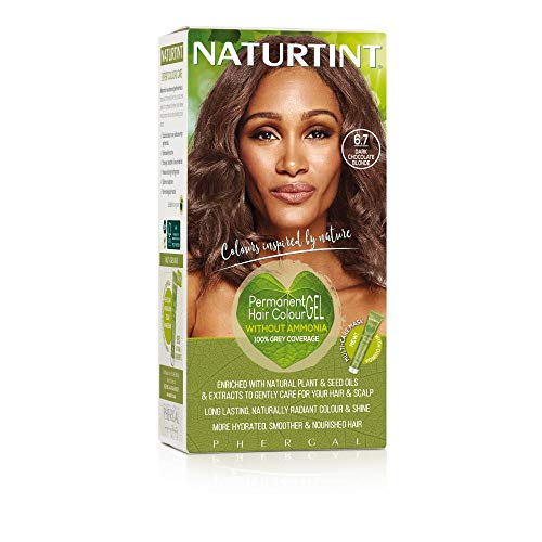 Naturtint Permanent Hair Color 6.7 Dark Chocolate Blonde (Pack of 1), Ammonia Free, Vegan, Cruelty Free, up to 100% Gray Coverage, Long Lasting Results