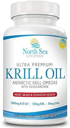 Ultra Premium Antarctic Krill Oil Fish Oil – Molecularly Distilled With Krill Oil, EPA, DHA, Astaxanthin To Support Heart, Brain, and Immune Health – 60 Softgel - Vitamins Emporium