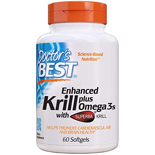 Doctor's Best Enhanced Krill Plus Omega 3s with SUPERBA Krill, 60 Softgels