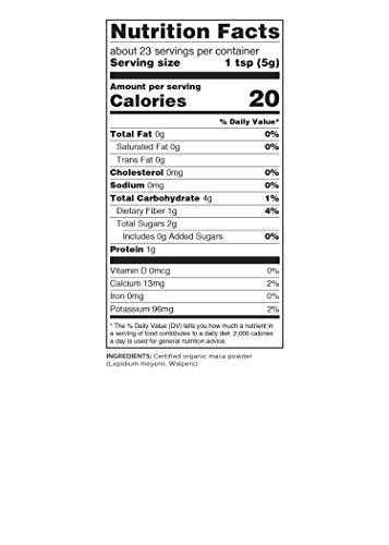 Navitas Organics Maca Gelatinized Powder, 4 oz. Bag, 23 Servings — Organic, Non-GMO, Gluten-Free