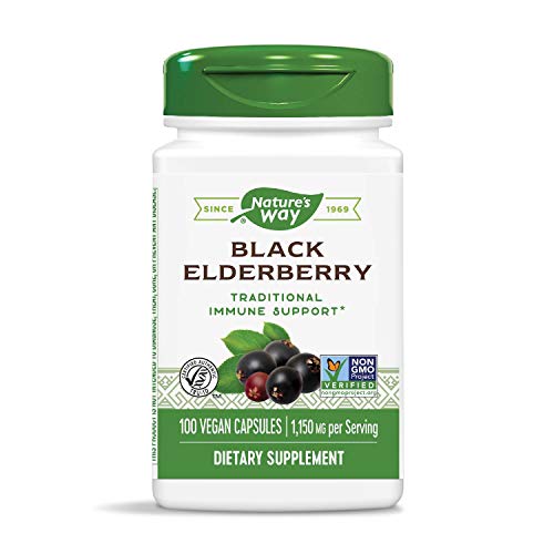 Nature's Way Black Elderberry Capsules 1150 mg, 100-Count