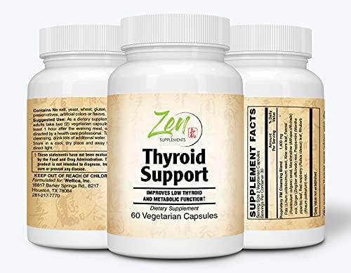 Complete Thyroid Support Supplement - for Low Thyroid Energy and Metabolic Function - with Kelp Iodine, Ashwagandha, Copper, Vitamin A, C, D3, B6 & More - Thyroid Support for Women & Men - 60 VegCaps
