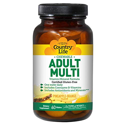 Country Life Chewable Adult's Multi-Vitamin, 60-Wafer