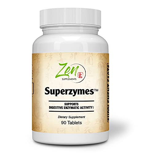 Zen Supplements - Superzymes Zen Supplements - Superzymes Multi-Enzyme Formula containing Pepsin, Bromelain, Papain, Pancreatin, & Betaine HCL 90-Tabs