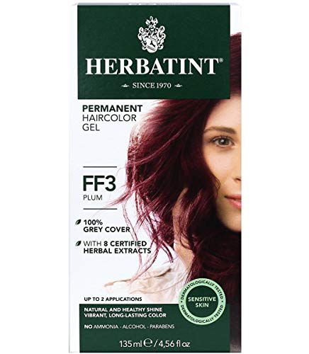 Herbatint Permanent Haircolor Gel FF3, FLASH FASHION PLUM, 4 Fl Oz