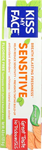 Kiss My Face Fluoride Free Sensitive Toothpaste 4.5 Ounce