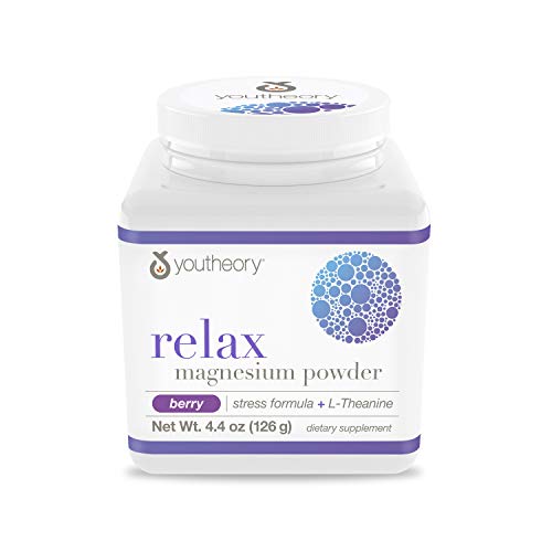 Youtheory Relax Magnesium Powder, Berry Flavor, 4.4 Ounce