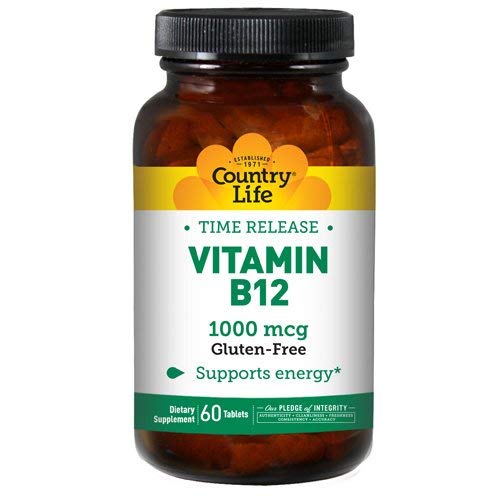 COUNTRY LIFE Vitamins Vitamin B-12,1000 MCG,TR, 60 TAB