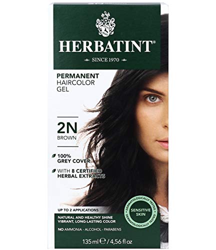 Herbatint Permanent Haircolor Gel, 2N Brown, 4.56 Ounce