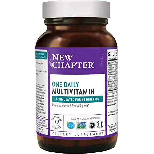 New Chapter Only One Multivitamin with Fermented Probiotics + Wholefoods + Vitamin D3 + B Vitamins + Organic Non-GMO Ingredients - 72 ct
