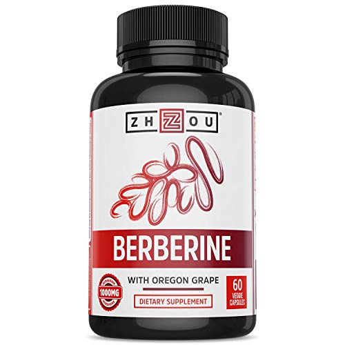 Zhou Nutrition Berberine with Oregon Grape for Healthy Fat Metabolism & Ketone Synthesis, 60Count