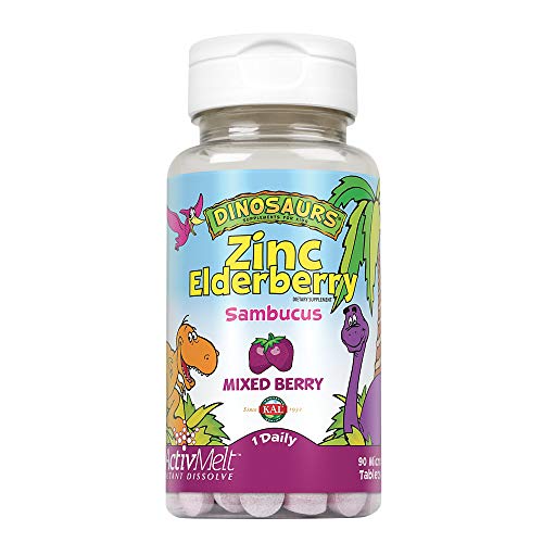 Kal 5 Mg Berry Zinc Elderberry Tablets, 90 Count