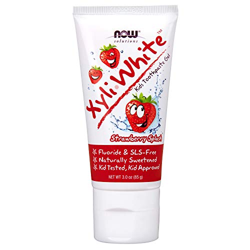 NOW Solutions, Xyliwhite™ Toothpaste Gel for Kids, Strawberry Splash Flavor, Kid Approved! 3-Ounce