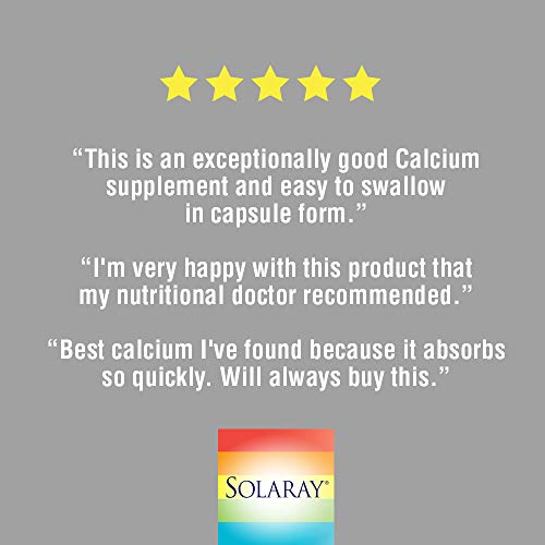 Solaray Calcium Hydroxyapatite 1000mg | Highly Advanced Calcium Supplement to Help Support Healthy Bones & Teeth, Nerve & Muscle Function | 120 Caps