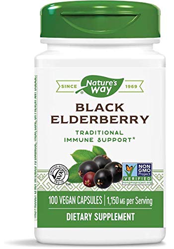 Nature's Way Black Elderberry 100 capsules Pack of 3