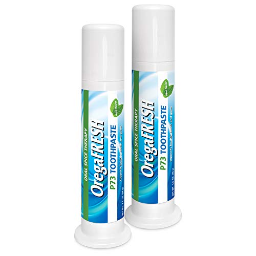 North American Herb & Spice OregaFresh Toothpaste (2 Pack) - 3.4 fl. oz. - Natural Toothpaste - Supports Tooth and Gum Health - Oregano Oil, Clove Oil - Chemical Free, Non-GMO - Total Servings