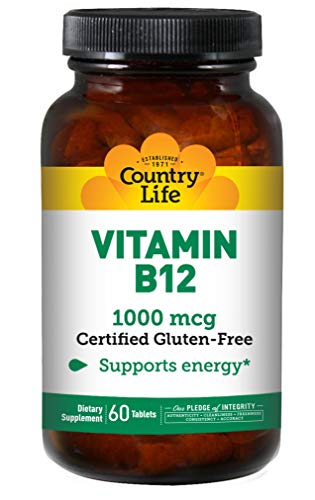 Country Life Vitamin B-12, 1000 mcg, 60 Tablets